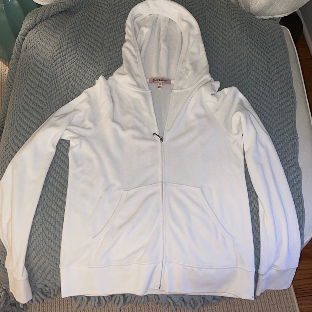 Juicy couture terry cloth white hoodie